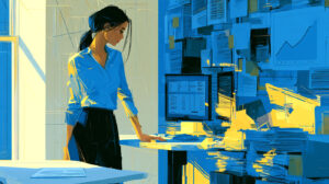 Dirigeante d'entreprise dans son bureau