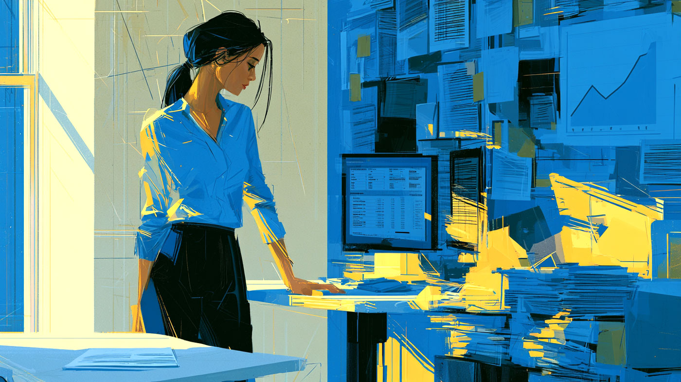Dirigeante d'entreprise dans son bureau